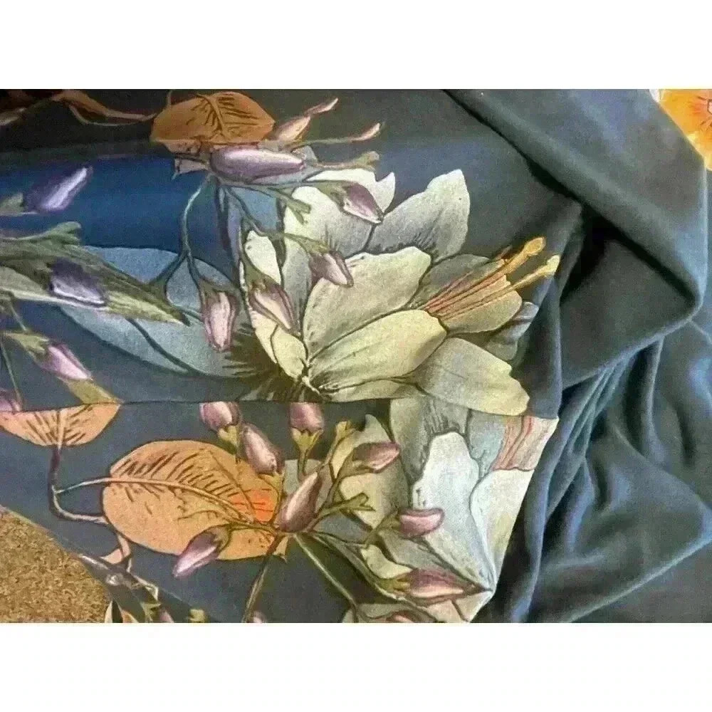 Desigual Jersey Knit Dress Womens Size XS Stretch Blue Floral Short sleeve - Picture 4 of 6